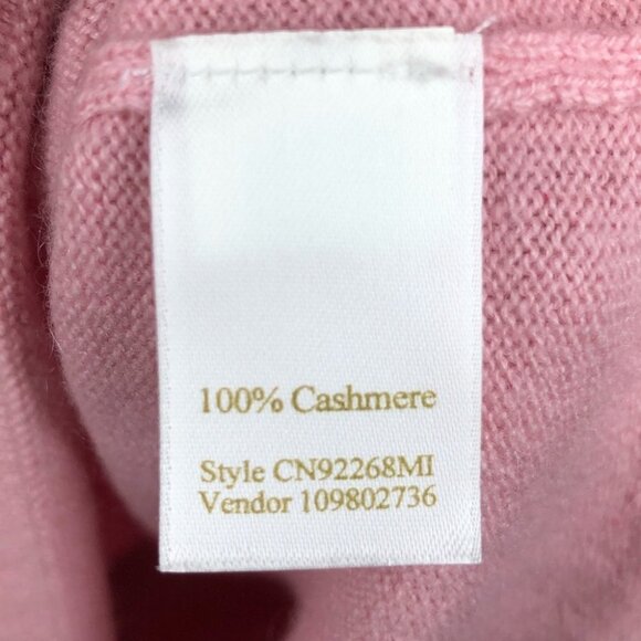Caslon Pink 100% Cashmere 3/4 Sleeve Sweater Size Small - Picture 4 of 5